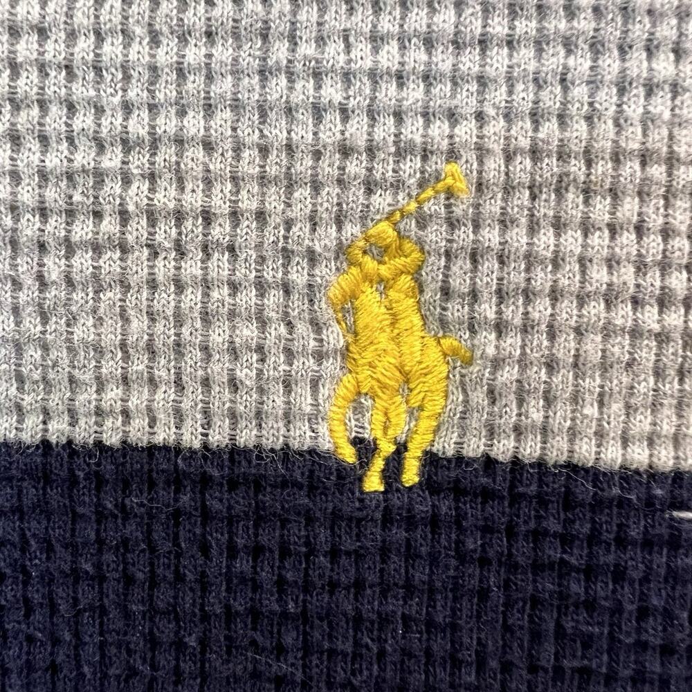 Polo Ralph Lauren men’s size XL blue stripe long sleeve thermal‎ sleepwear shirt - Picture 2 of 6